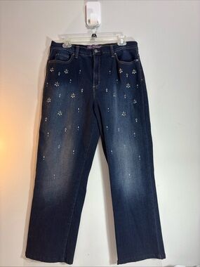 Gloria Vanderbilt studded Jeans Dark Blue Women’s Jeans. J-44